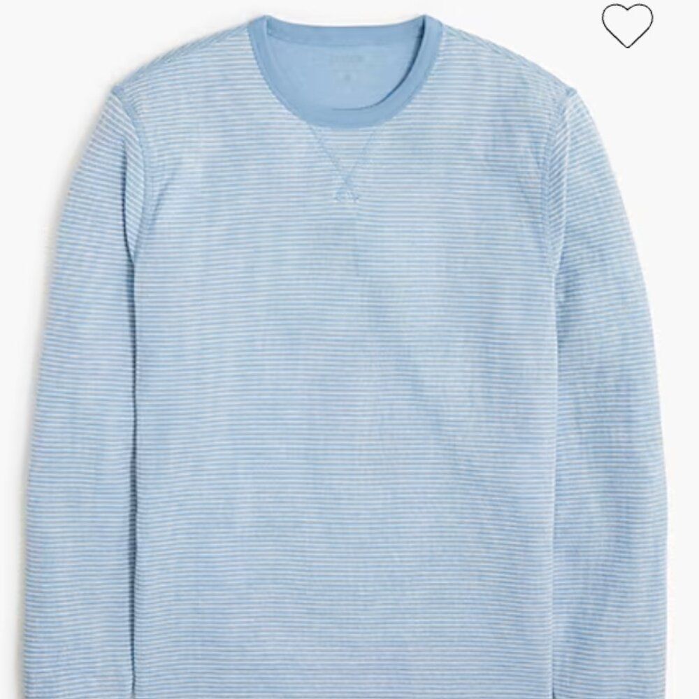 J. Crew Factory Soft striped crewneck tee • size medium • NWT • CD791 • blue